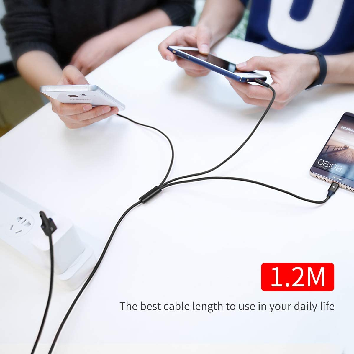 Dây cáp sạc nhanh 3A 3 in 1 USB-A to iPhone Lighting / Type-C / Micro USB hiệu Baseus Rapid Fast Charge Cable (dài 120CM, sạc cùng lúc 3 thiết bị, chip sạc thông minh, tốc độ truyền tải 480Mbps) - hàng nhập khẩu