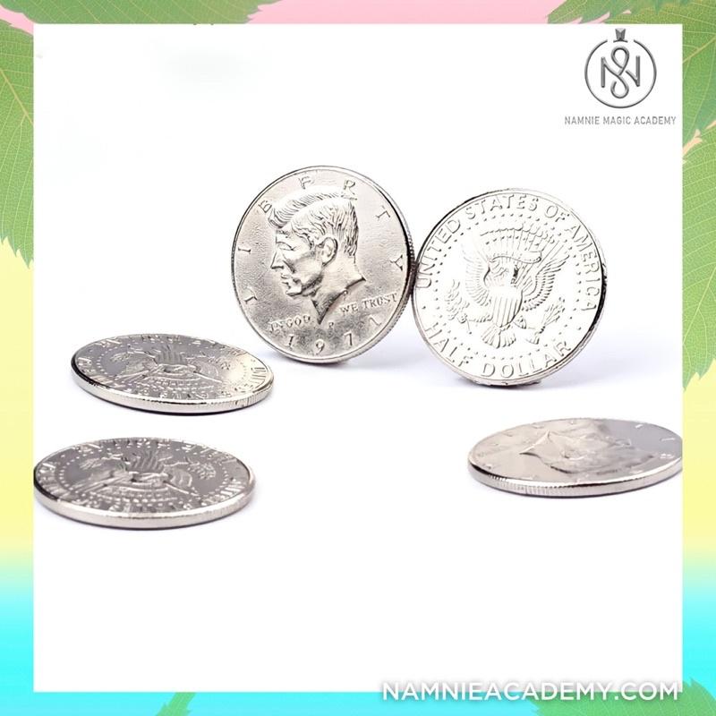 Xu Half Dollar Coin Bạc Làm Ảo Thuật