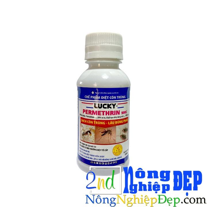 Thuốc Diệt Muỗi - Ruồi - Kiến - Gián Lucky permethrin 50ec 100ml