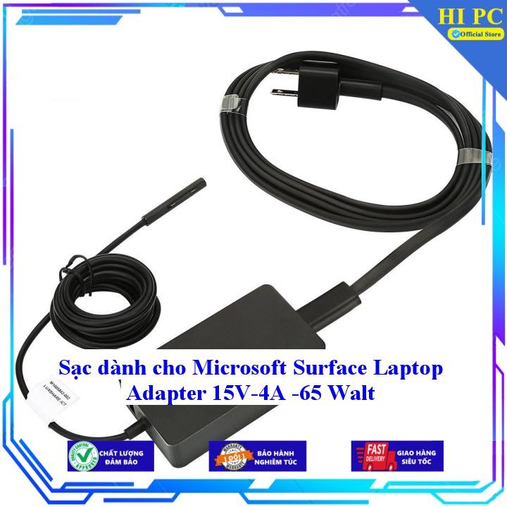 Sạc dành cho Microsoft Surface Laptop Adapter 15V-4A -65 Walt - Kèm Dây nguồn - Hàng Nhập Khẩu