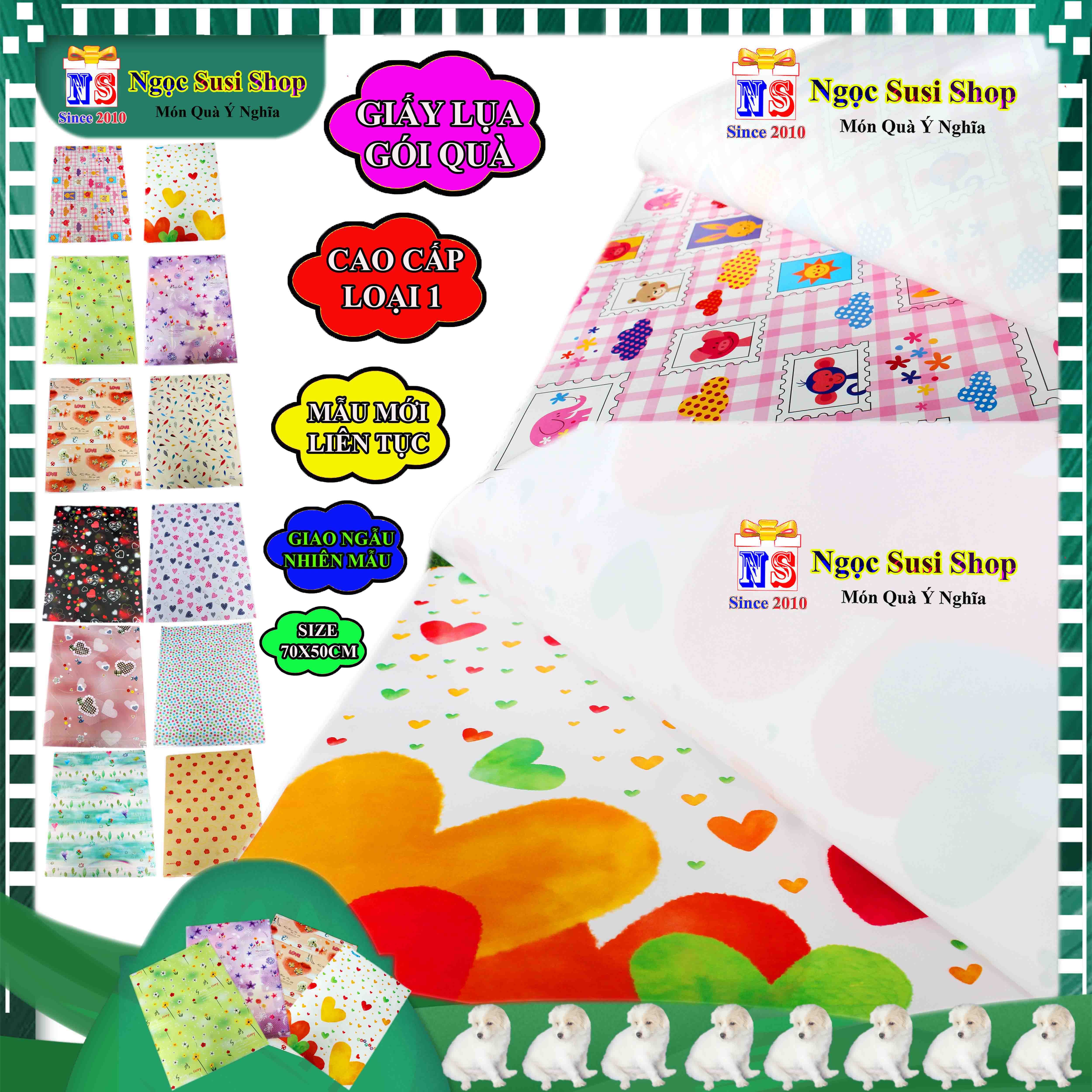 COMBO 5- 30 GIẤY LỤA GÓI QUÀ LOẠI DÀY DÙNG ĐỂ GÓI HỘP QUÀ TRANG TRÍ SIÊU ĐẸP SIZE 70X50CM - GIẤY GÓI QUÀ LỤA LOẠI TỐT