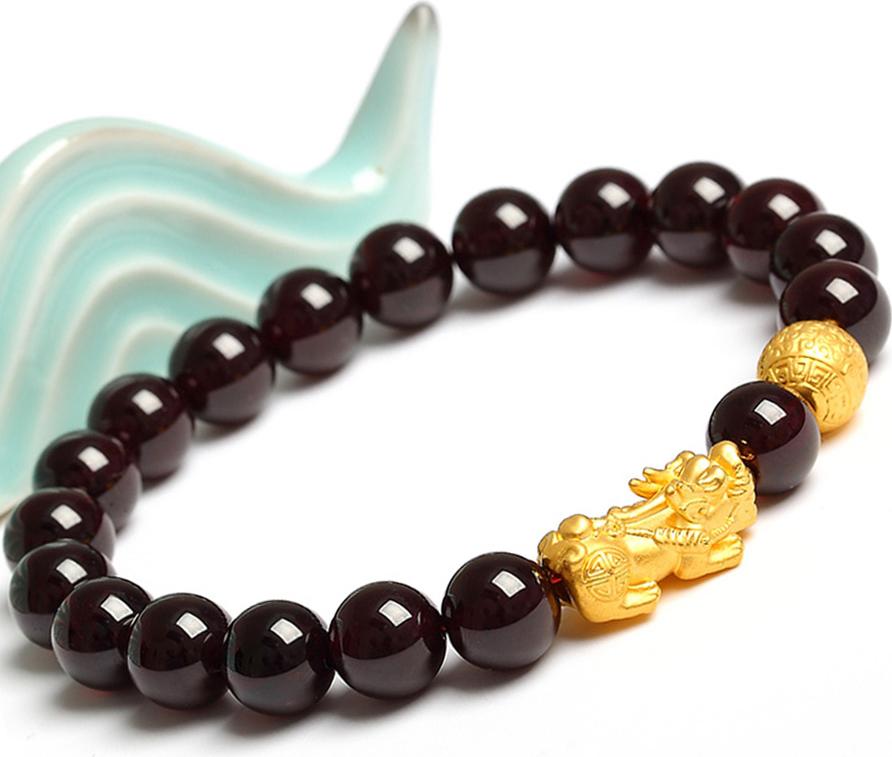 Gembank Vòng Tay Tỳ Hưu Đá Opal Đen Tự Nhiên 8mm