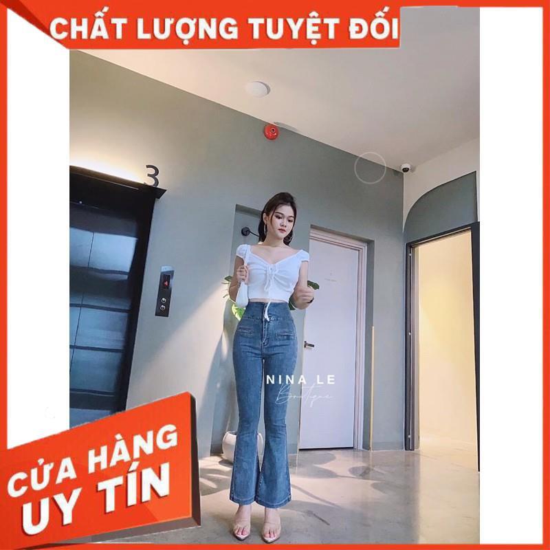 QUẦN JEANS LOE LƯNG KIỂU TÚI NẸP- hình thật chính chủ