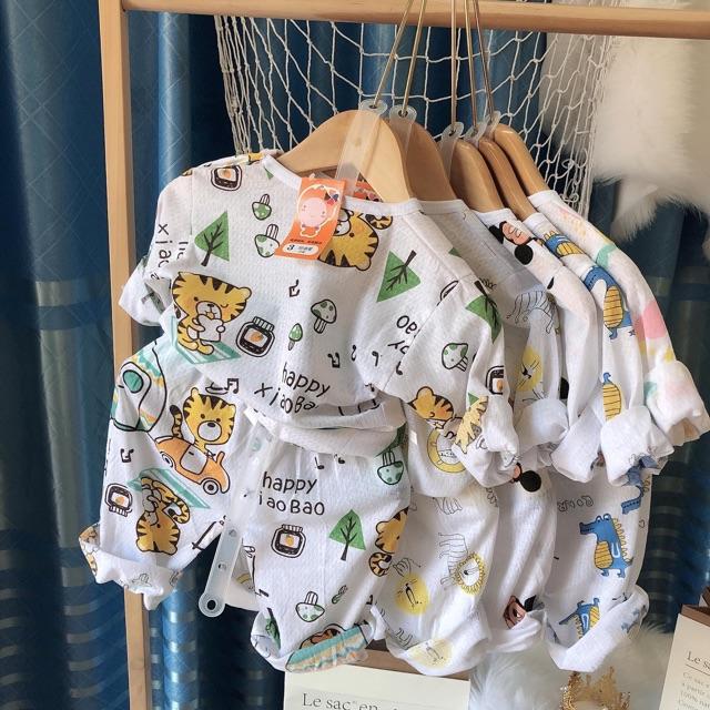 BỘ COTTON THÔNG HƠI DÀI TAY CHO BÉ TRAI \ BÉ GÁI