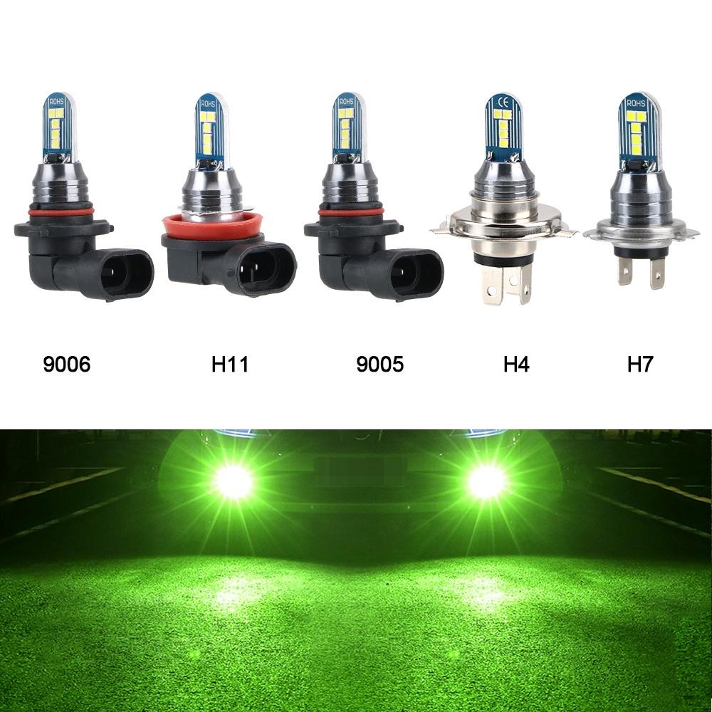 1 bóng đèn pha chống sương mù ánh sáng trắng xanh 3030SMD 12V 6000k H8 H11 9005 9006 h4 h7