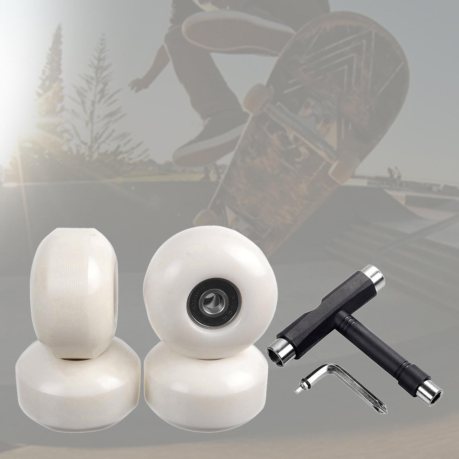95A Skateboard Wheels 608S ABEC  Wrench Spanner White