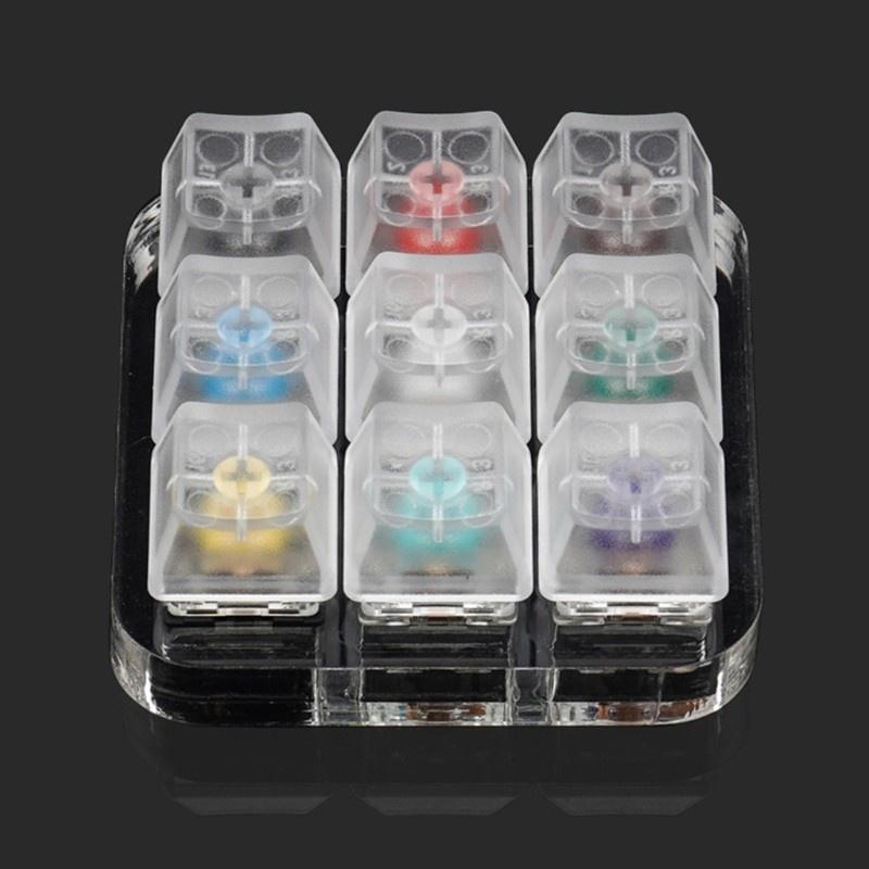 HSV 9 Key Caps Translucent Keycaps Testing Tool Gateron MX Switches Keyboard Tester Kit G Shaft Clear Keycaps Sampler PCB Mechanical Keyboard