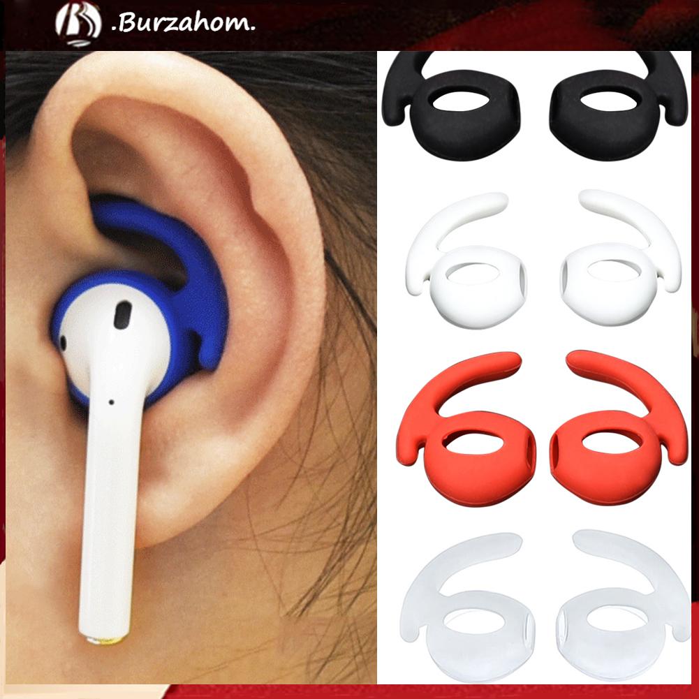 Cặp Vỏ Bọc Bảo Vệ Hộp Đựng Tai Nghe Airpod Bằng Silicon Có Móc Chống Trượt Tiện Dụng