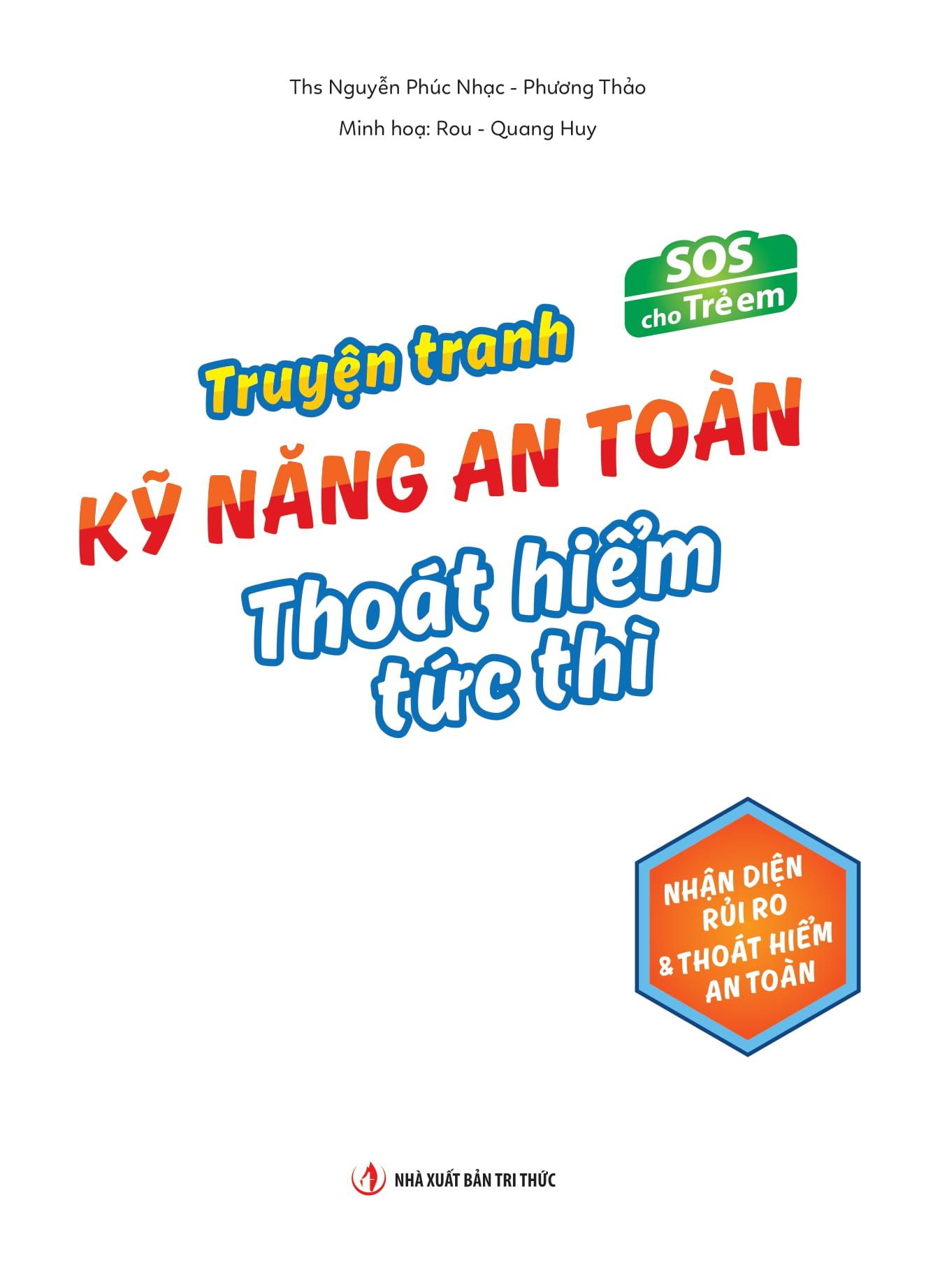 Sách - SOS Cho Trẻ Em - Truyện Tranh Kỹ Năng An Toàn Thoát Hiểm Tức Thì - Nhận Diện Rủi Ro Và Thoát Hiểm An Toàn
