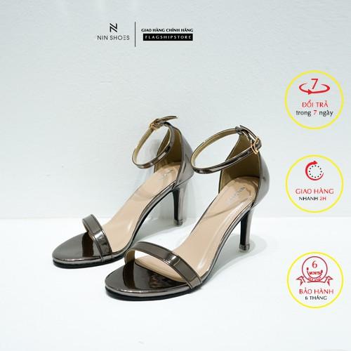 Sandal cao gót Nin shoes - Giày sandal dáng basic dưới 7cm gót nhọn quai ngang mảnh siêu xinh