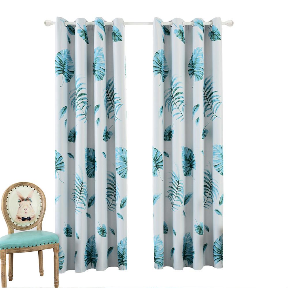 Rèm cửa cản sáng In hoa văn cách nhiệt 39 "X98"