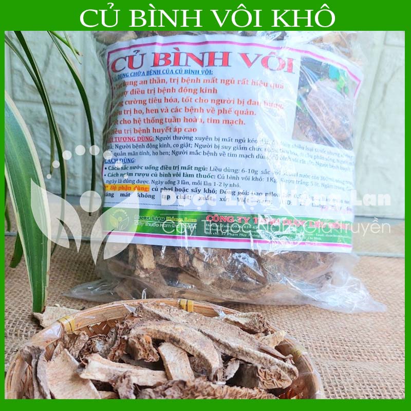 Củ Bình Vôi khô sạch đóng gói 500gram