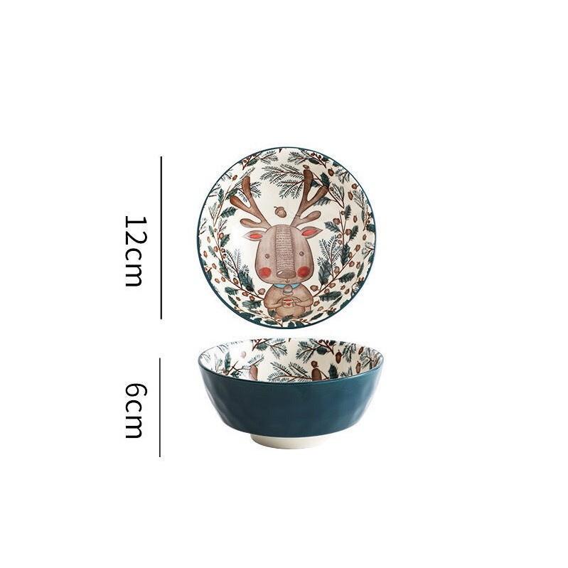 Green House - Bát sứ 4 Hình Chén Sứ dùng ăn dặm, ăn cơm decor trang trí đáng yêu