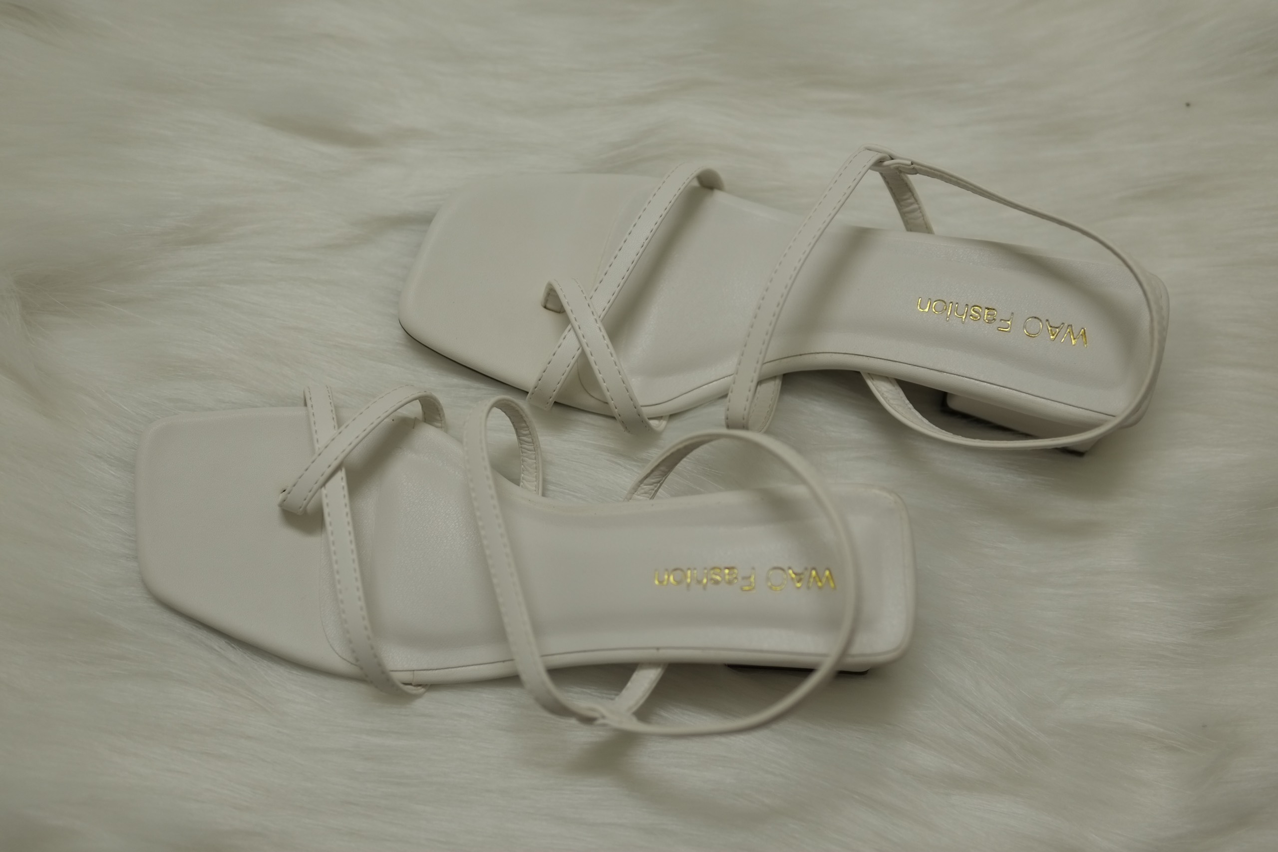 WAO Fashion - Giày Sandal nữ xỏ ngón dây mảnh thời trang cao 5cm - WC01