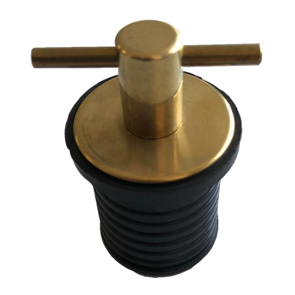 Twist Type Brass Drain Plug Boat Marine Coolers Hulls Marine Turn-Tite Twist Expandable Rubber Drain Plug with Neoprene Seal