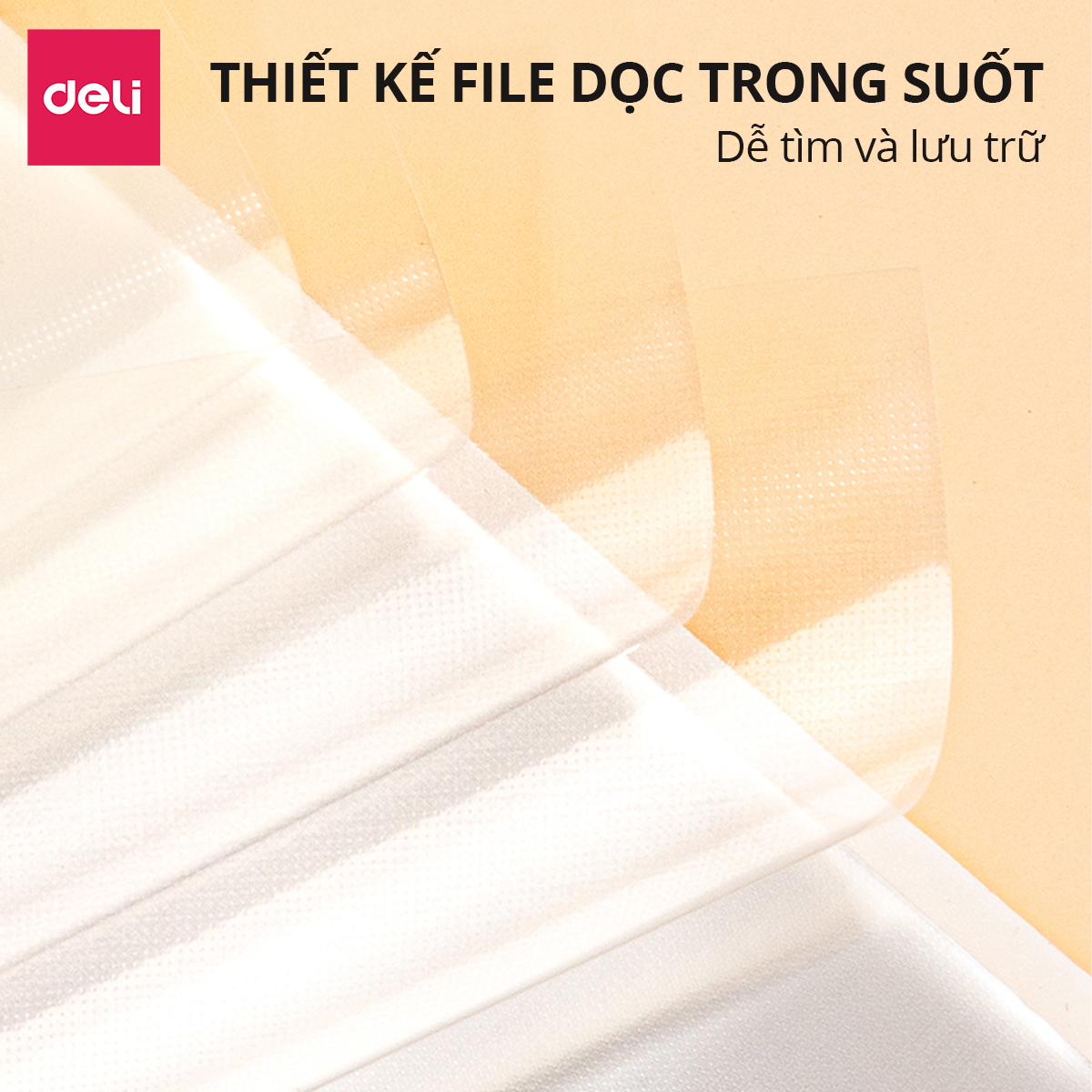 File Tài Liệu File Lá Học Sinh Deli A4 Kẹp Lá Tệp Đựng Tài Liệu File Siêu Âm 40/60 Màu Pastel