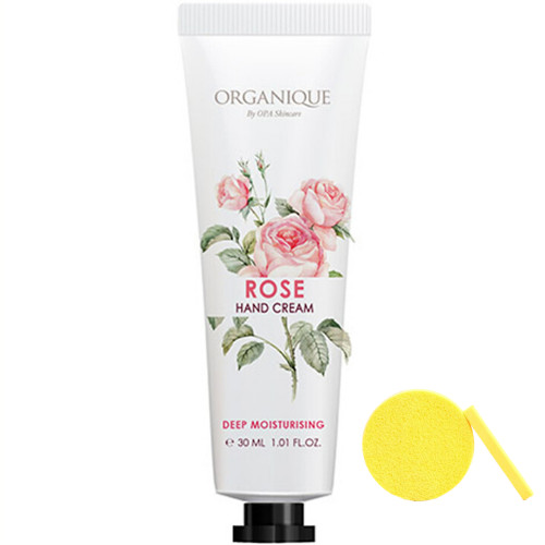 Kem Dưỡng Da Tay Hoa Hồng Organique Rose Hand Cream (30ml) - Tặng Kèm Mút Rửa Mặt