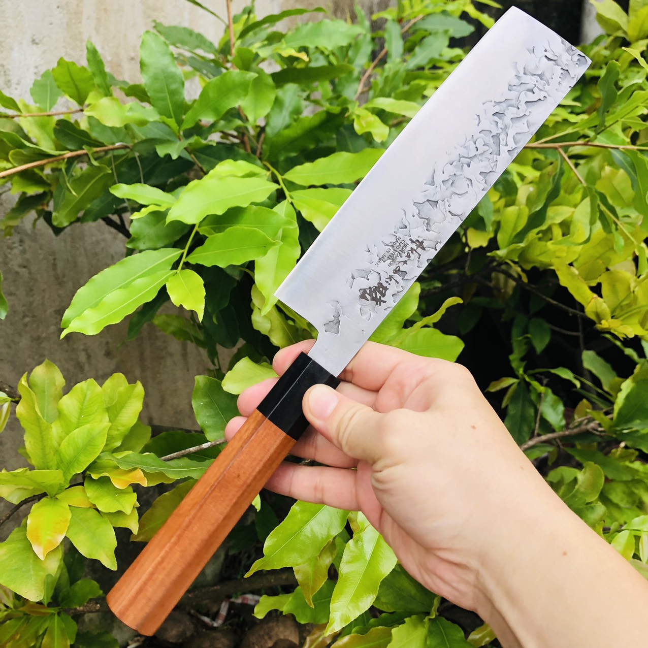 Dao thái lưỡi hình chữ nhật Akatenki Nhật dài 32cm, dày 2.5ly, cán gỗ tự nhiên rất sắc bén