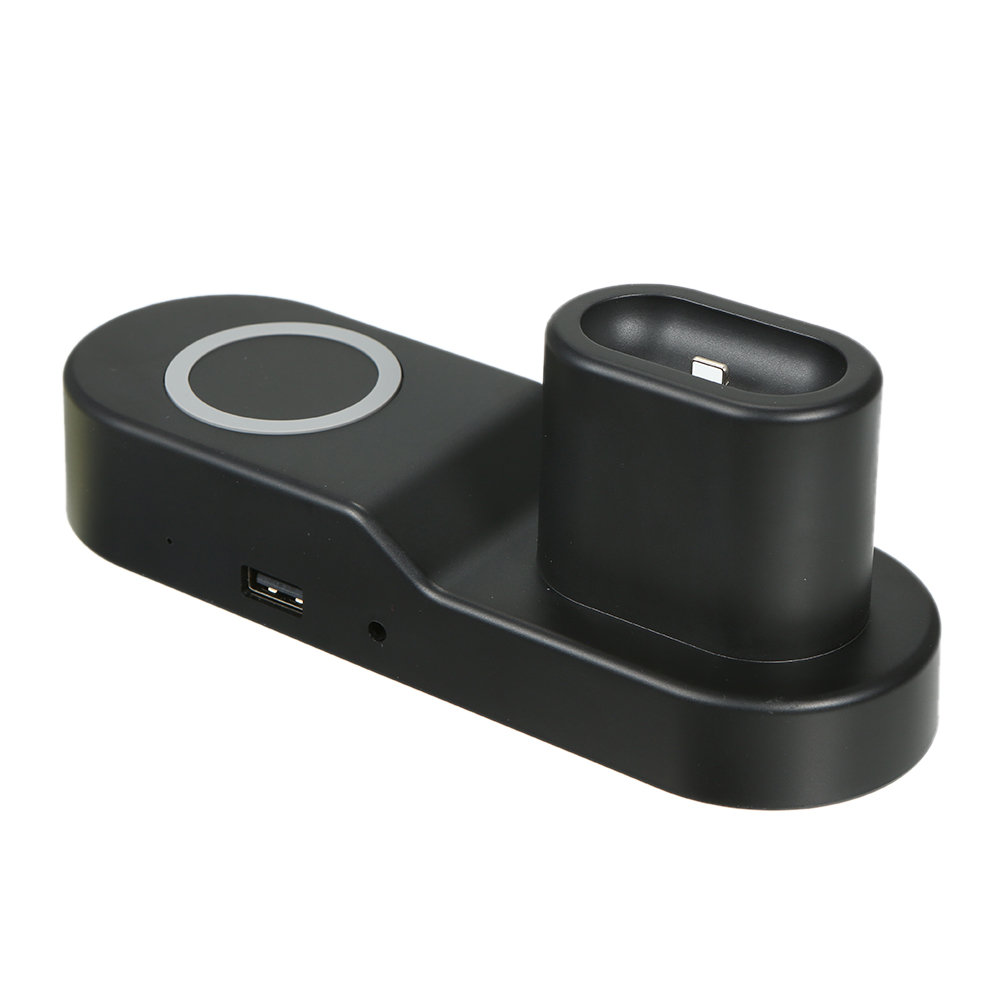 Trạm sạc không dây 4 trong 1 Giá đỡ điện thoại Qi Fast Wireless Charger Base for i-Phone 8 / X / i-Watch US-Plug
