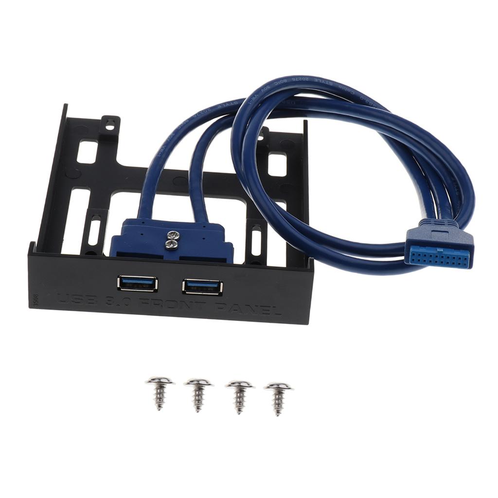 3.5 Inch USB 3.0 Cổng Đôi Cho Bo Mạch Chủ 20Pin Đĩa Mềm Bảng Điều Khiển Phía Trước Cáp
