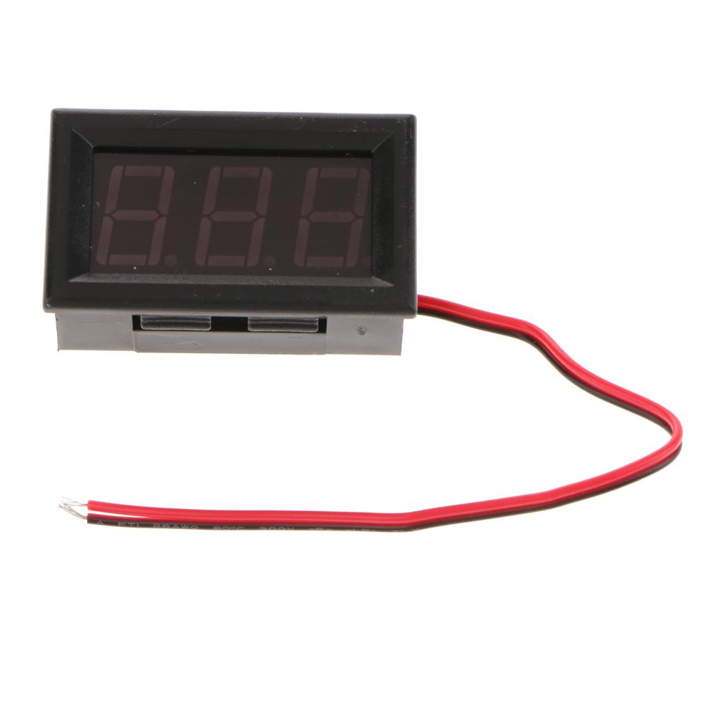 2 Wire DC 5~120V Digital Voltmeter Gauge Tester LED Display Panel - Choice of LED Color