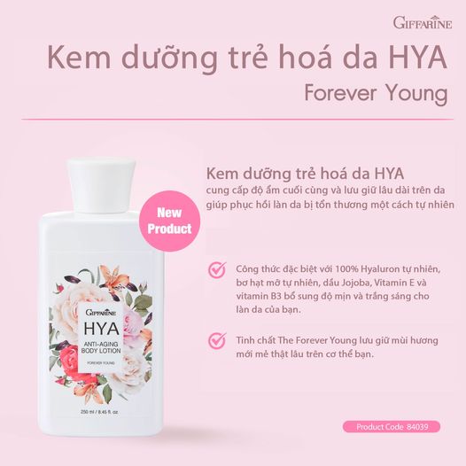 Kem dưỡng thể trẻ hóa làn da Giffarine HYA Anti-Aging Body Lotion