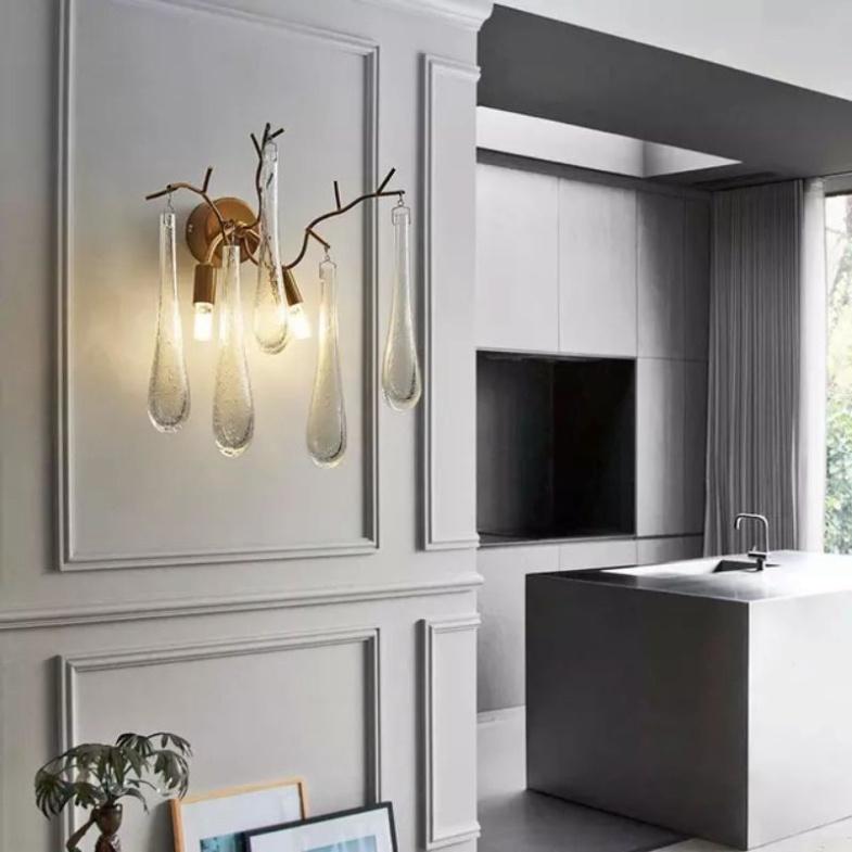 Đèn chuẩn số 1Đèn tường Ca Sỹ Pha Lê cao cấp, đèn dán tường phale, đèn trang trí, đèn decor DT1128 DT