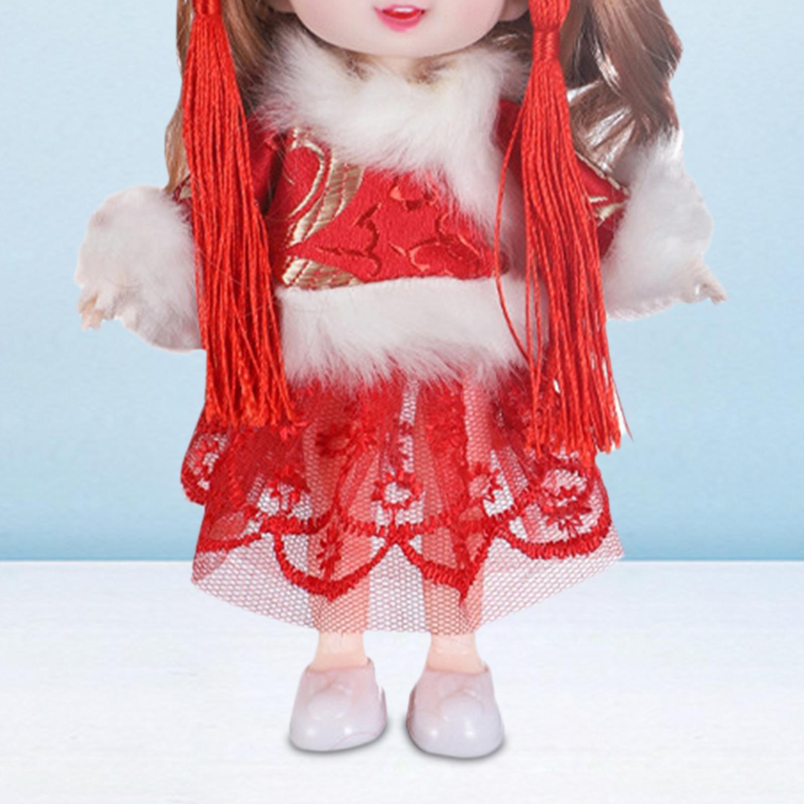 Handmade Doll Clothes Set Doll Dress Daily Wear Clothing for 17cm Doll Ob11 Doll Accessory Costume