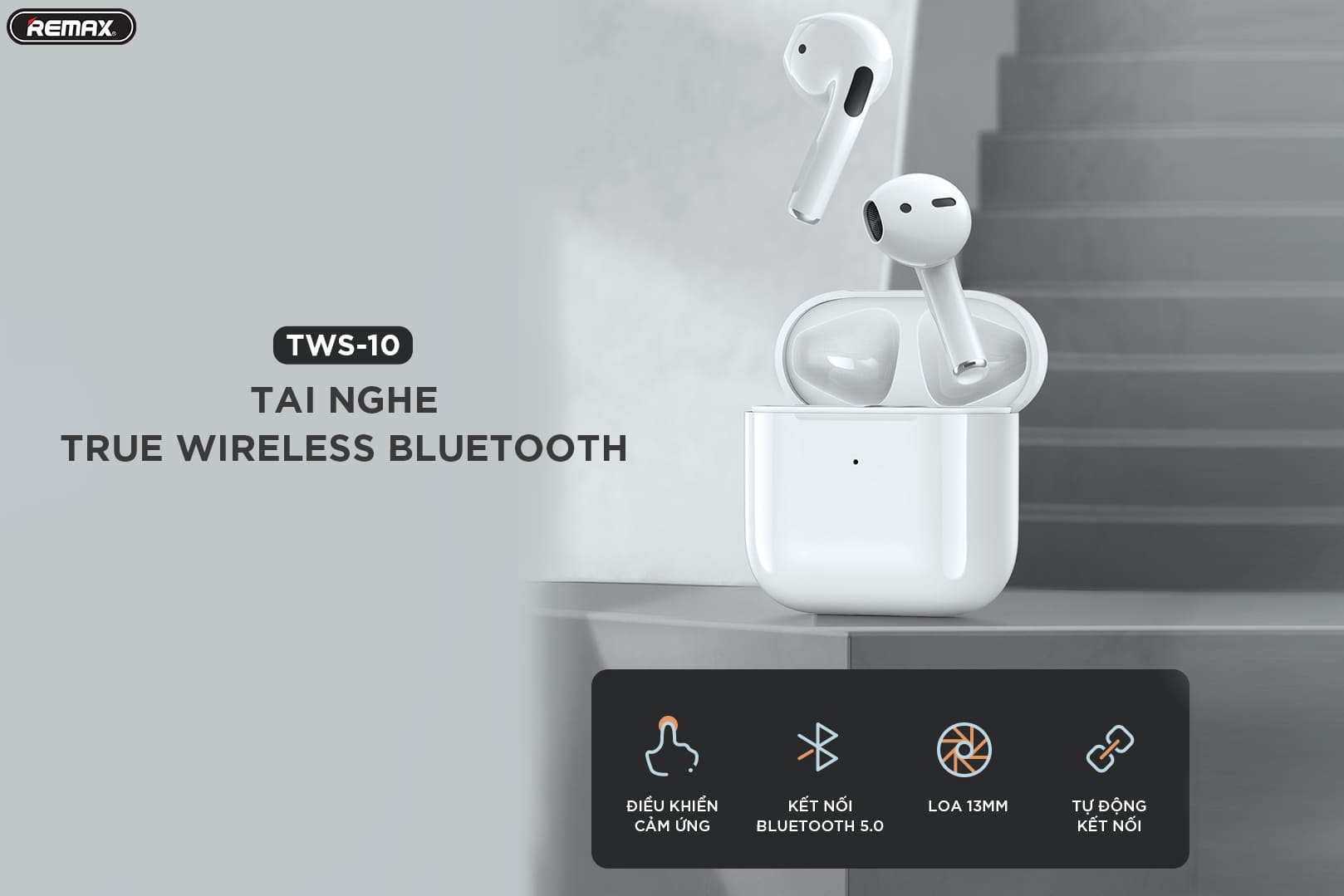 Tai Nghe True Wireless REMAX TWS-10i - Hàng Chính Hãng