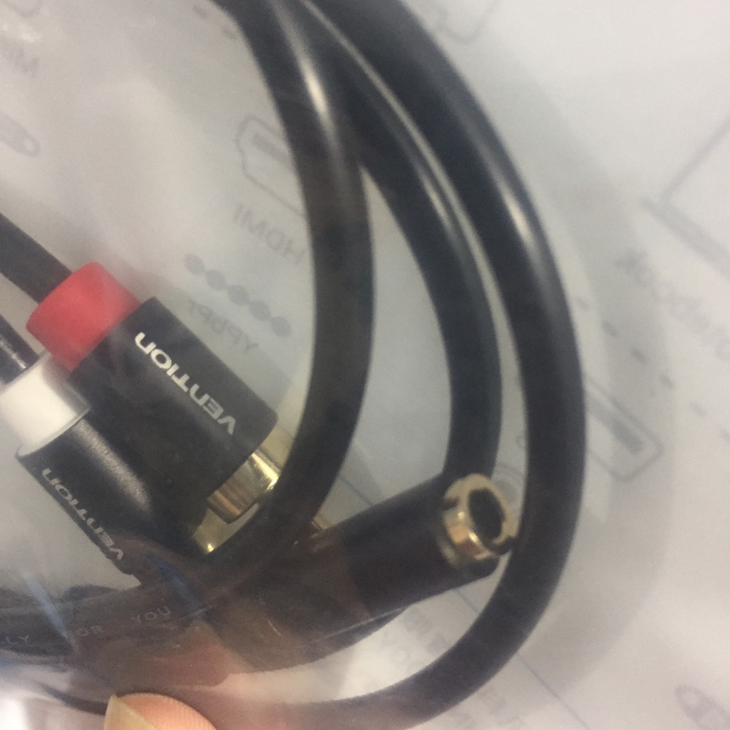 Cáp chuyển 3.5mm female ra 2 đầu RCA male Vention VAB-R01 - Hàng chính hãng