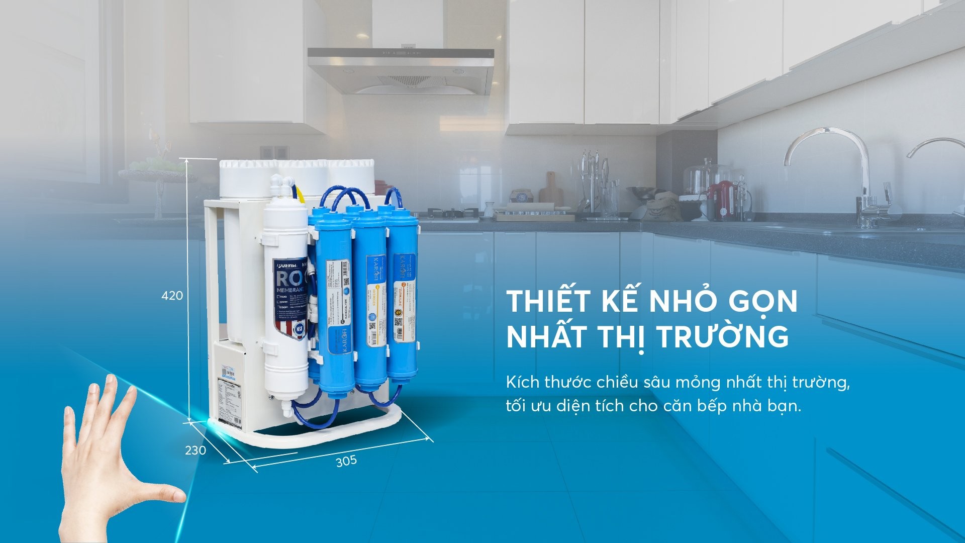 Máy lọc nước Karofi KAQ-U03 - Hàng chính hãng