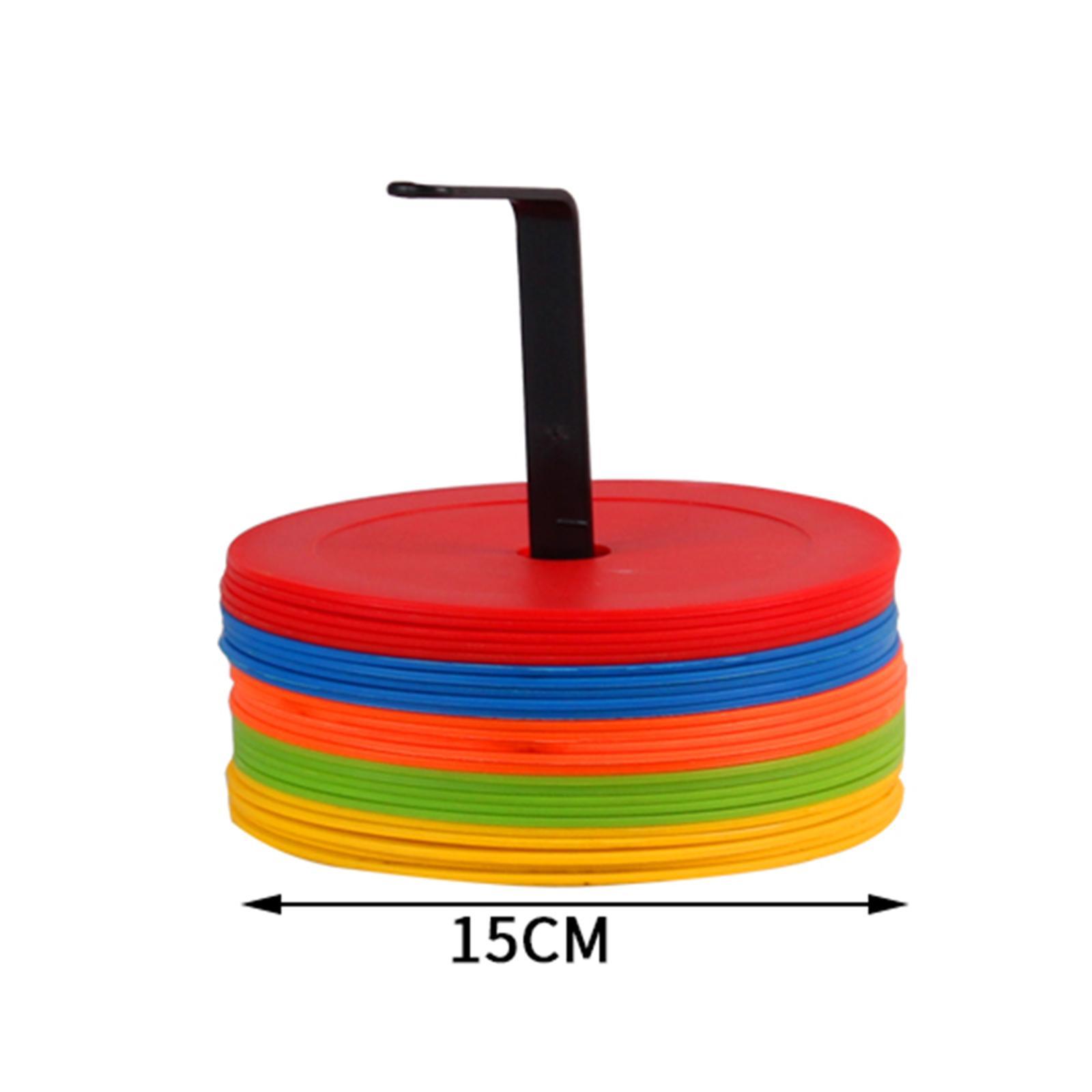 10Pcs Flat Cones Non Slip Training Spot Markers for Boxing Baseball Soccer