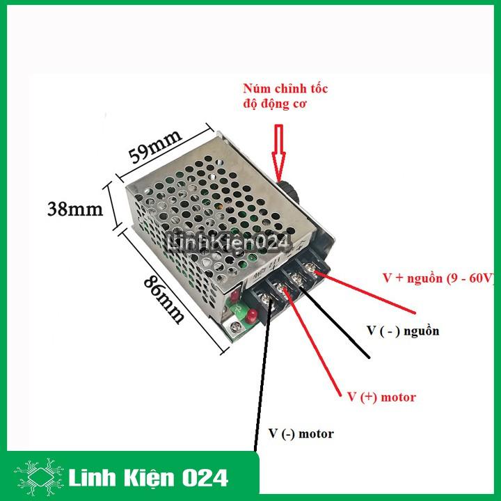 MODULE Băm Xung PWM V3 9VDC-60VDC 1200W 20A 15KHZ