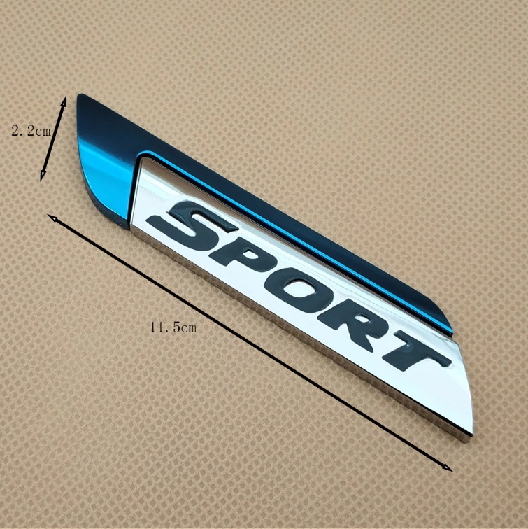 Tem chữ lo go SPORT dán trang trí xe