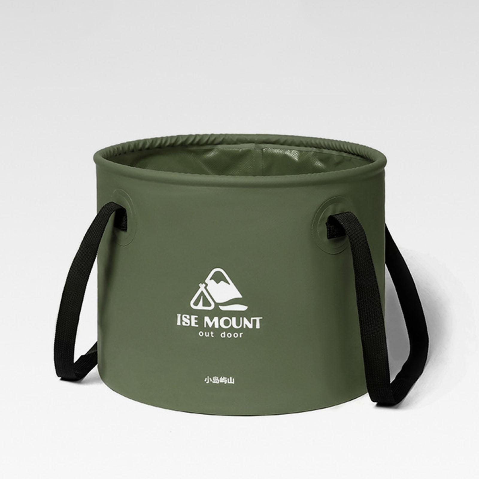 2Pcs Round Water Container Dish Tub 20L Large Capacity with Handle Waterproof Folding Wash Basin for Car Washing Hiking Fishing Camping