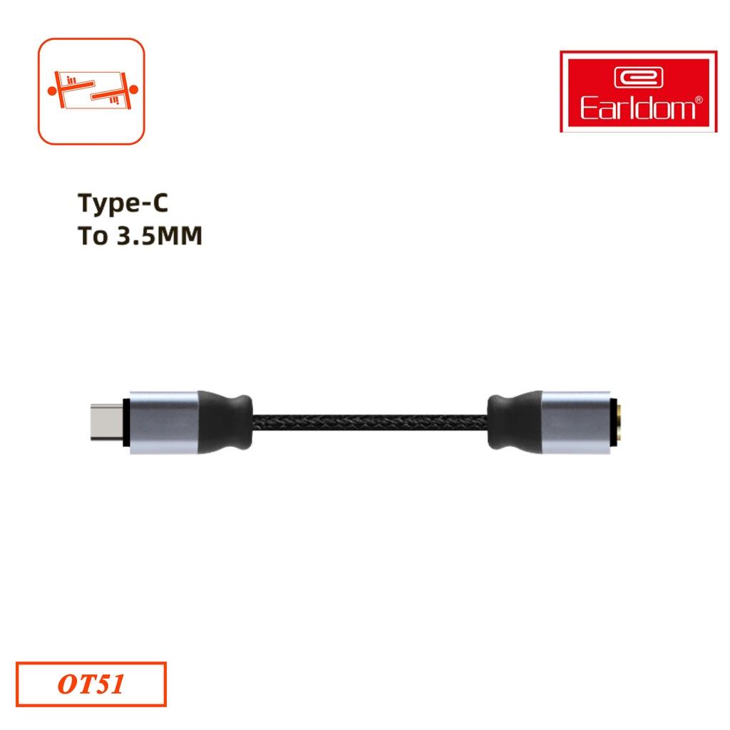 Jack Chuyển Từ Type- C Sang 3.5mm Earldom OT51 - Hàng Chính Hãng