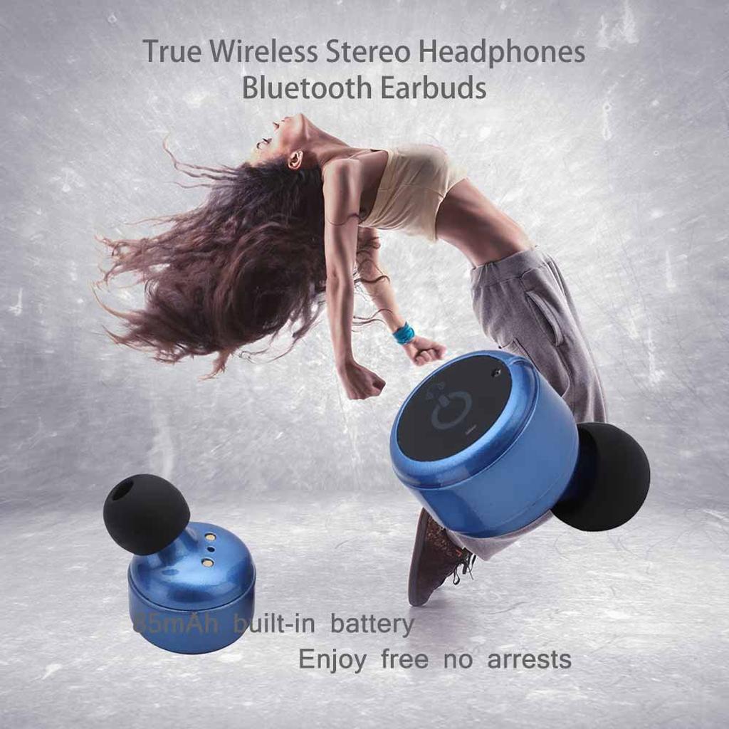 Mini Wireless Bluetooth 4.2 Headphones Noise Cancelling Stereo Earbud