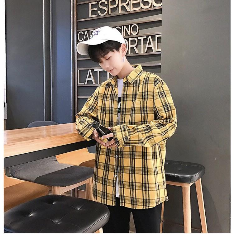 Áo sơmi Caro Unisex form rộng nam nữ phong cách ulzzang wind