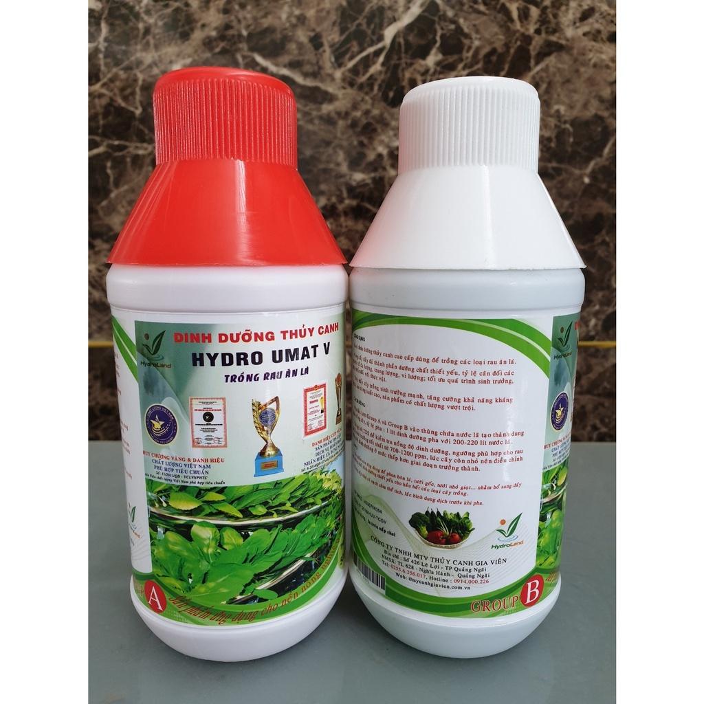 Bộ 2 Chai Dinh Dưỡng Thủy Canh Rau Ăn Lá Hydro Umat V