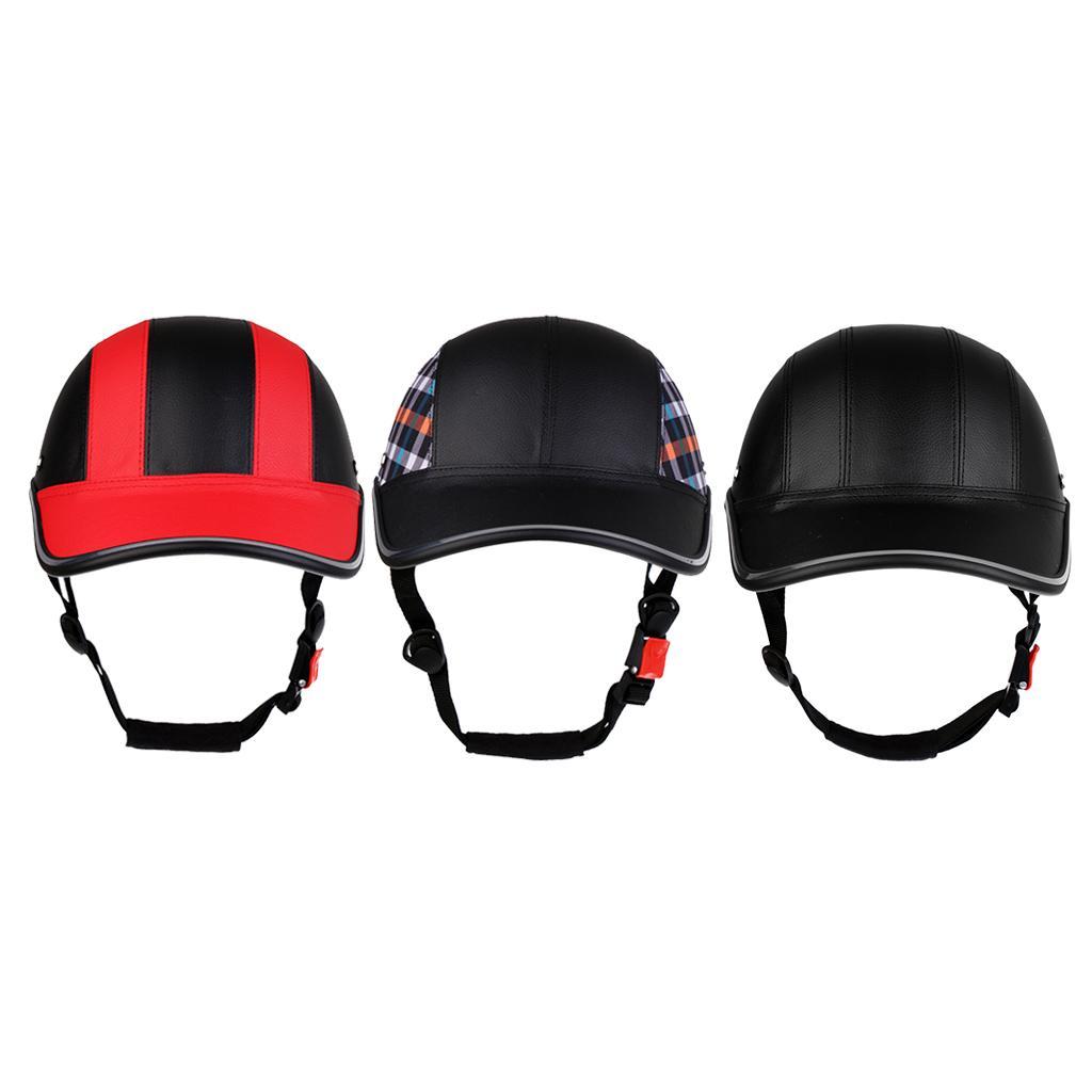 3x Bike Riding  Visor Adjustable Strap Baseball Cap Grid  + Black