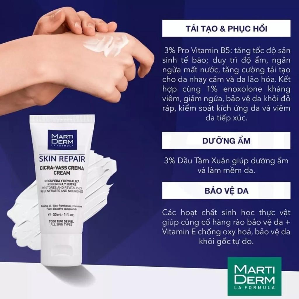 Kem phục hồi tái tạo da nhạy cảm Martiderm Skin Repair Cicra Vass Cream