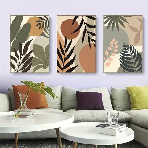 (HCM)Tranh treo tường minimalist 2 bộ 3 tấm nhiều mẫu đẹp hiện đại kèm đinh