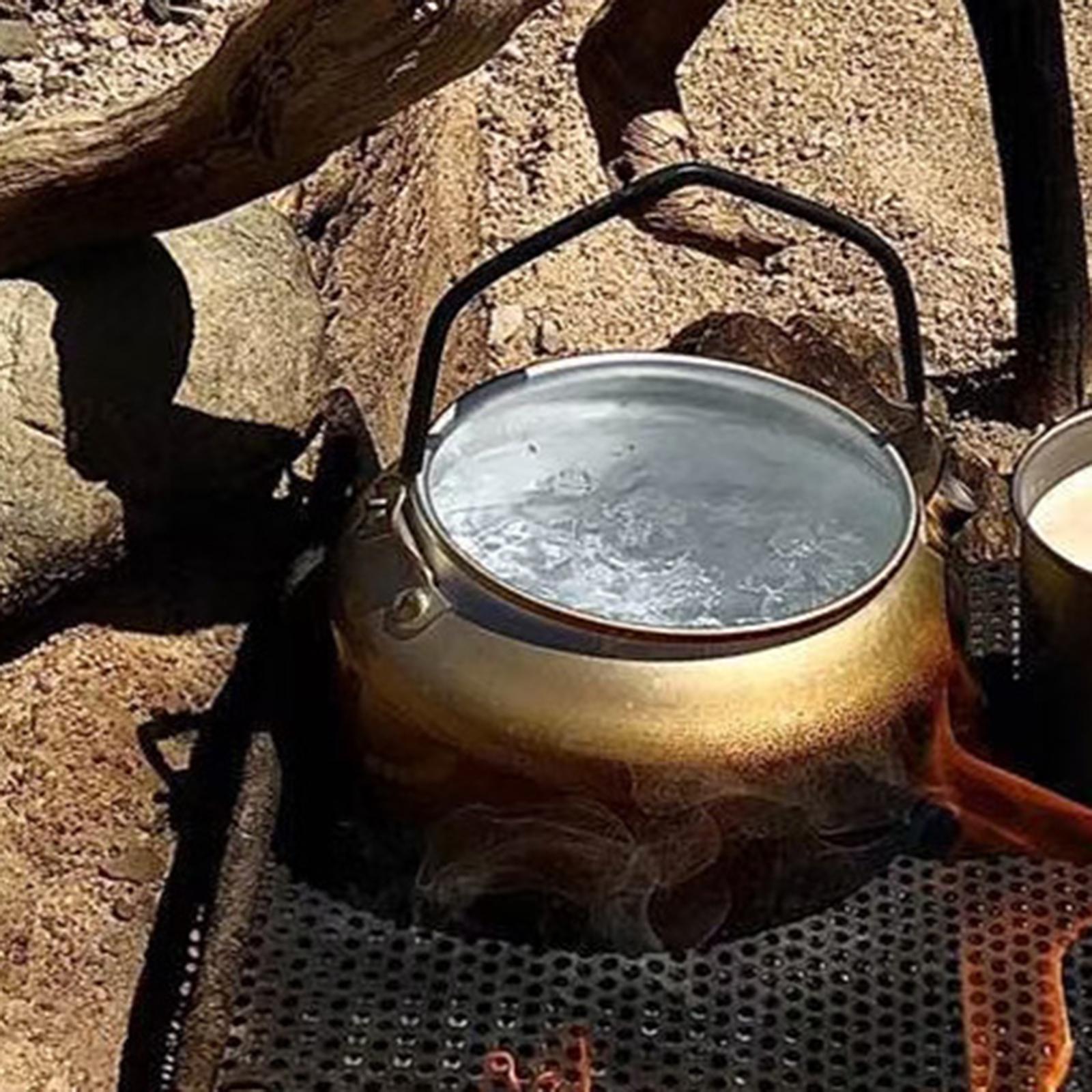 0.8L Portable Kettle Water Pot Teapot Coffee /Handle Camping Hiking