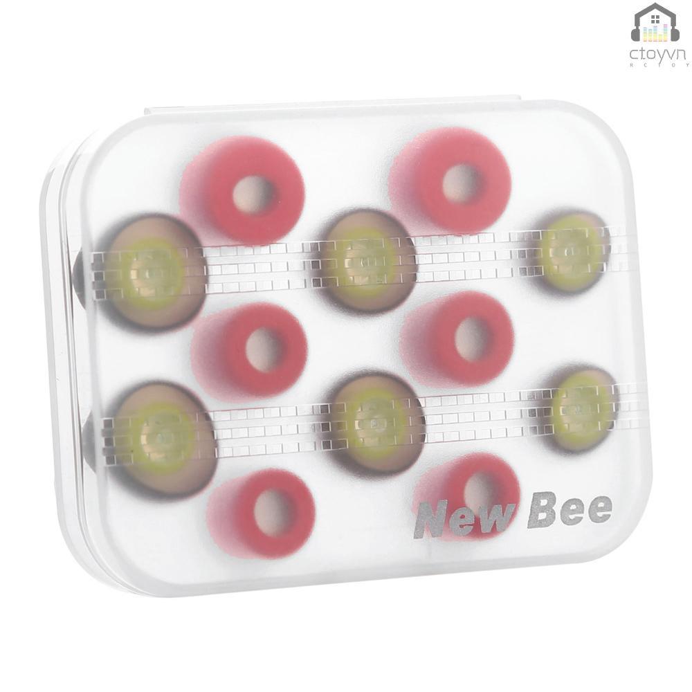 Set 3 cặp nút tai nghe thay thế bằng cao su non size S M L kèm hộp đựng