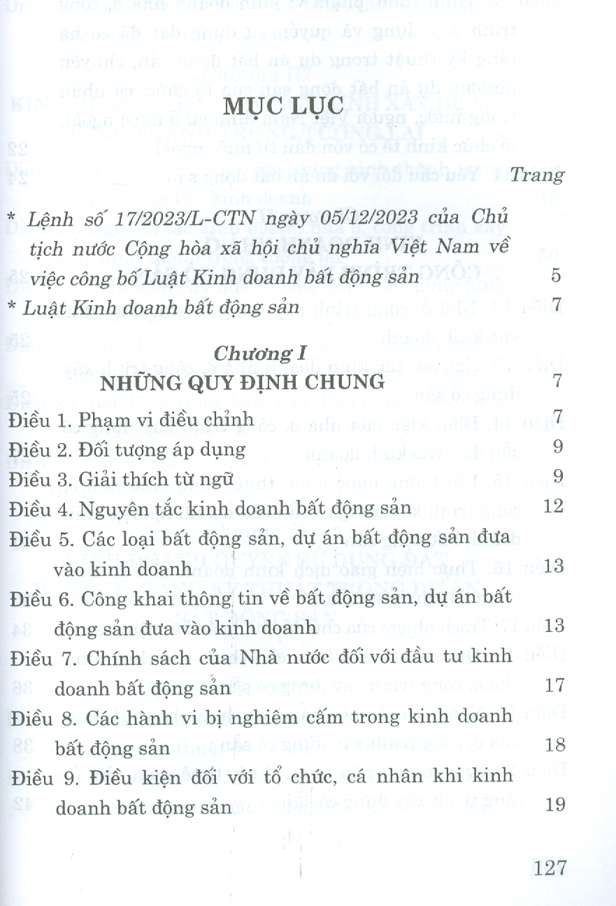 Luật Kinh Doanh Bất Động Sản (Hiệu lực thi hành từ ngày 01 tháng 01 năm 2024)