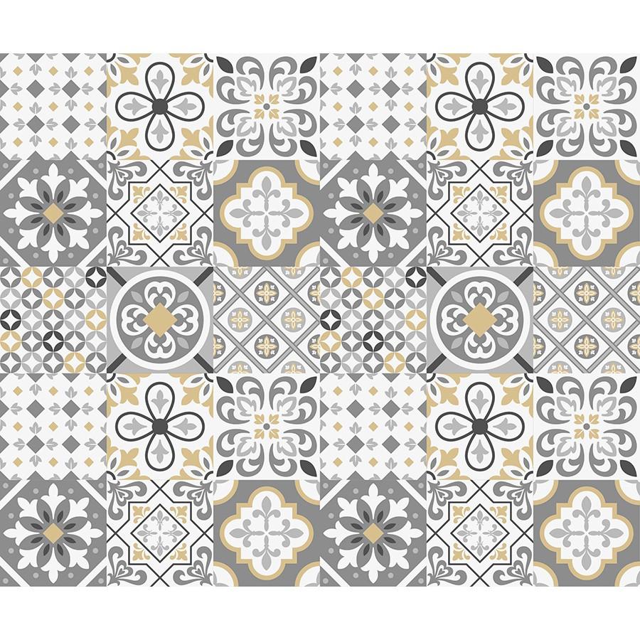 Decal Gạch Bông C100 - Set 30 ô 20x20cm - Decal Dán tường Trang trí