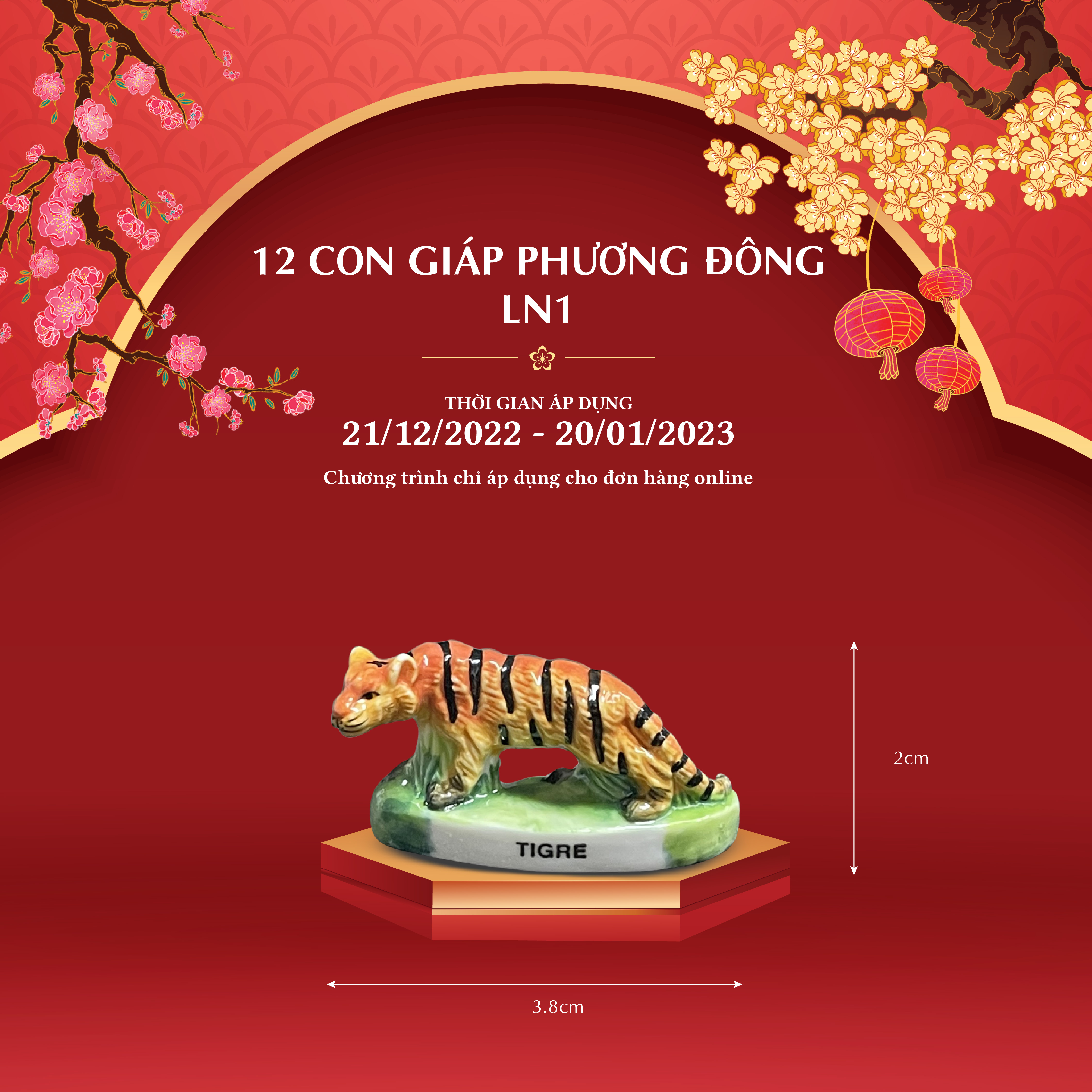 [HÀNG TẶNG KHÔNG BÁN] Set 6 Tượng Con Giáp Sứ Minh Long