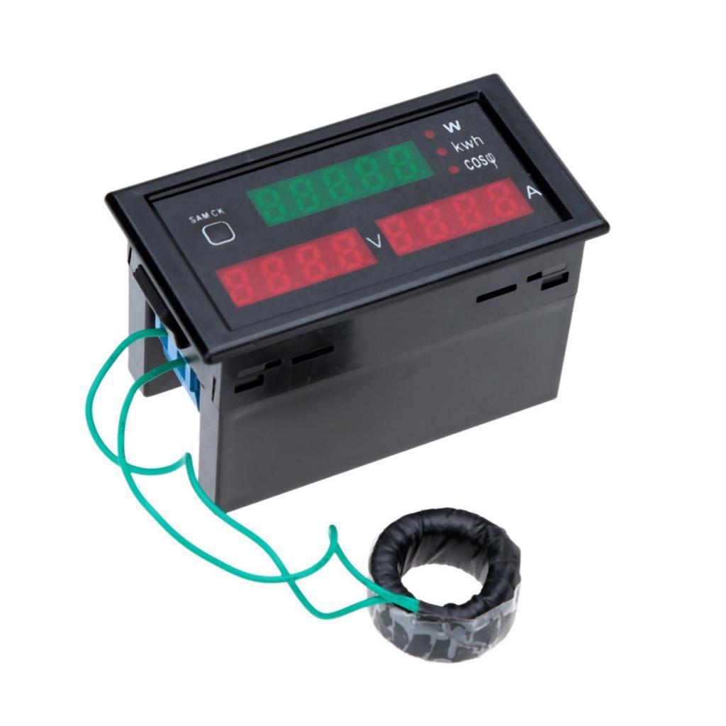 AC80-300V 100A Digital LED Amp Volt Meter Power Electric Energy Tester & CT