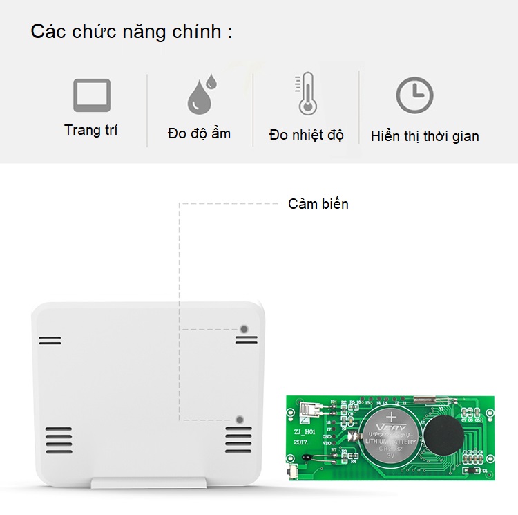 Thiết bị đo nhiệt độ, độ ẩm màn hình LCD 3.2 inch PD-01