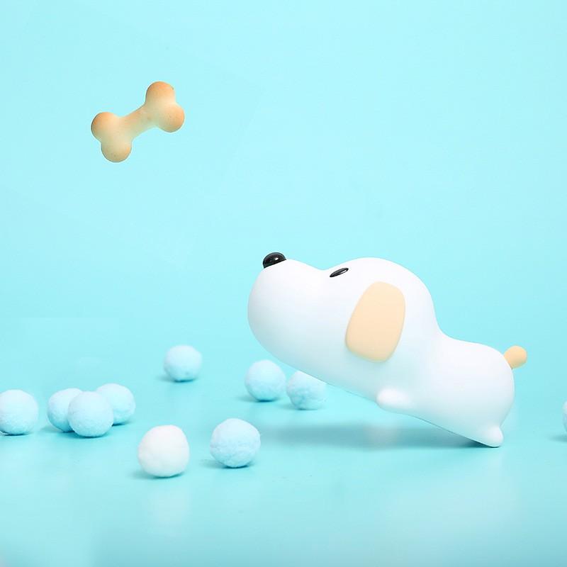 Đèn ngủ silicon chú chó Papa Puppy dễ thương nhiều màu sắc